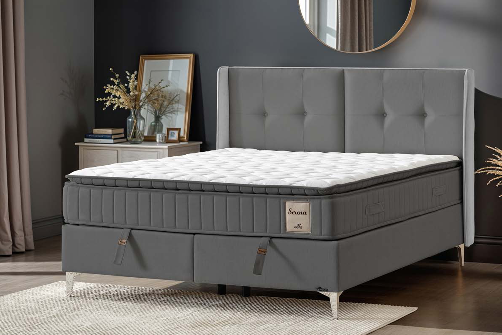 Armis Set 100*200 Serena Gri-Antrasit Hediyeli