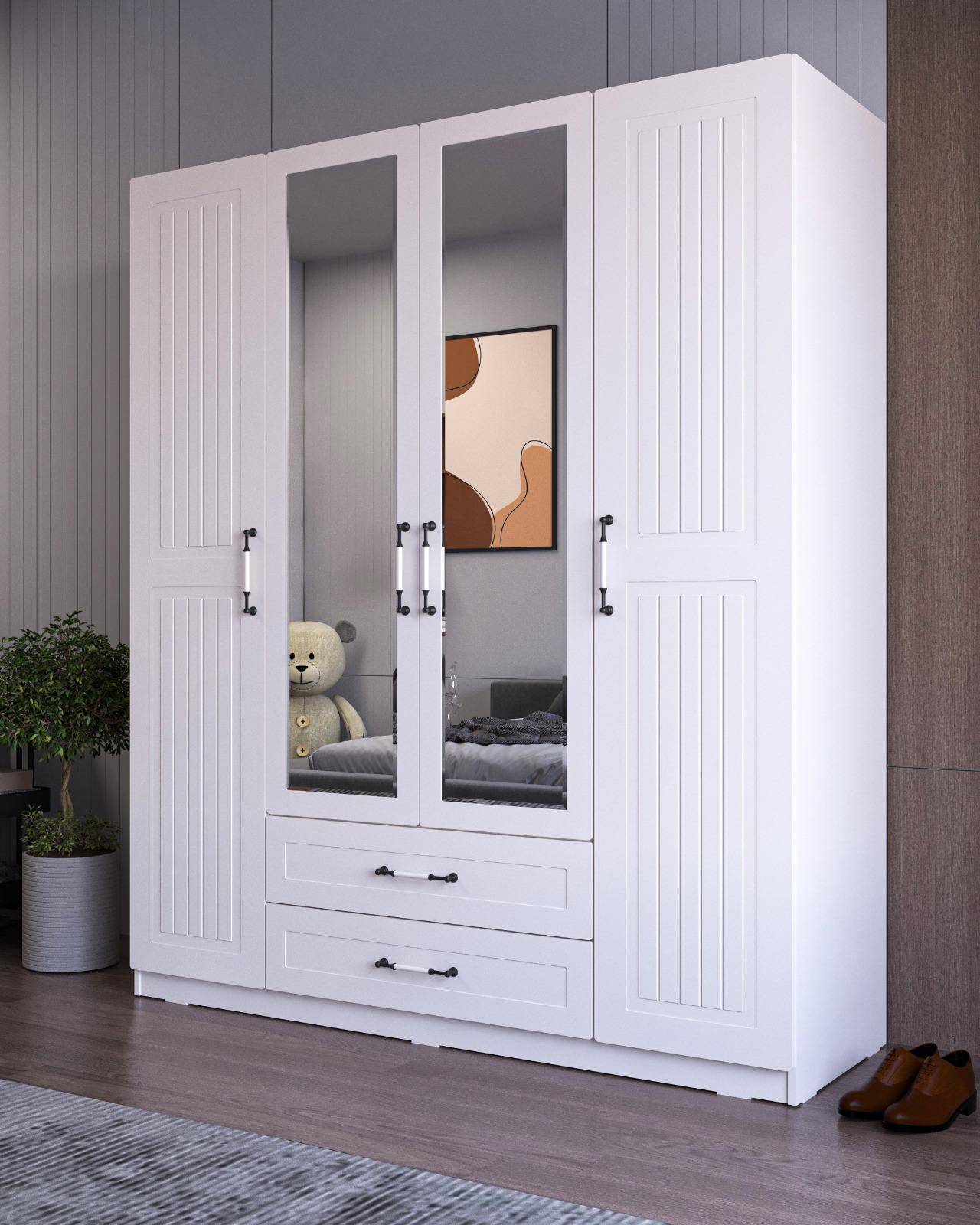 Royal 4 Kapaklı Elbise Dolabı
