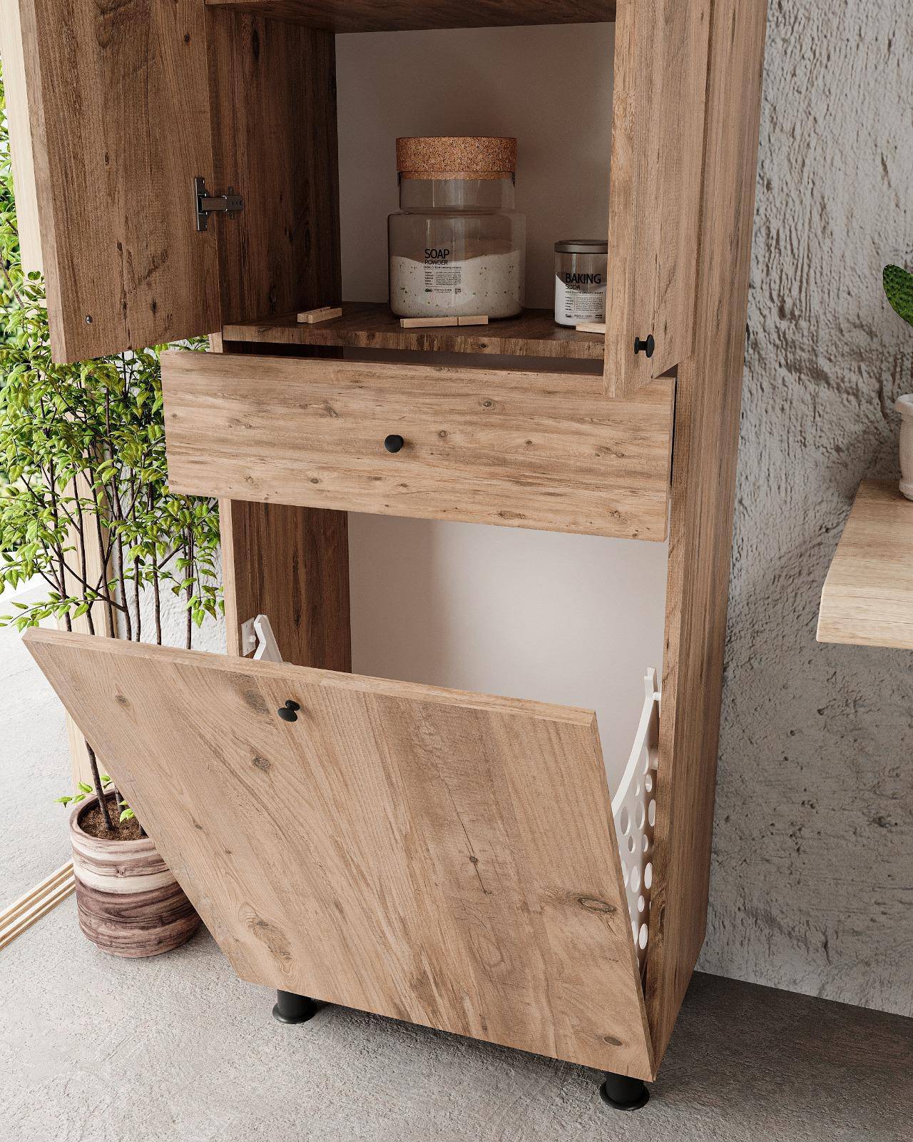 İrem Banyo Dolabı Mia (Sepetli)